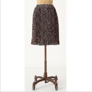 Anthropologie floral pleated skirt pull on styling